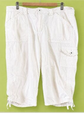 Gloria Vanderbilt Kacie Skimmer‎ Cargo Capri Pants Womens 12 Cropped Casual